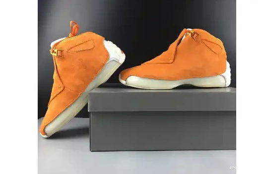 AA2494-801 Retro 18 AA2494-801 Orange Campfire Jordan  0528